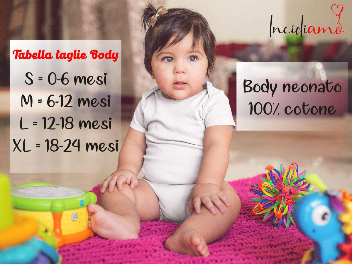 Body Neonato Manica Lunga Personalizzabile papà Mamma Zio Zia Nonno Nonna Madrina Compleanno Divertente Idea Regalo Bodino Divertente per Uso diurno