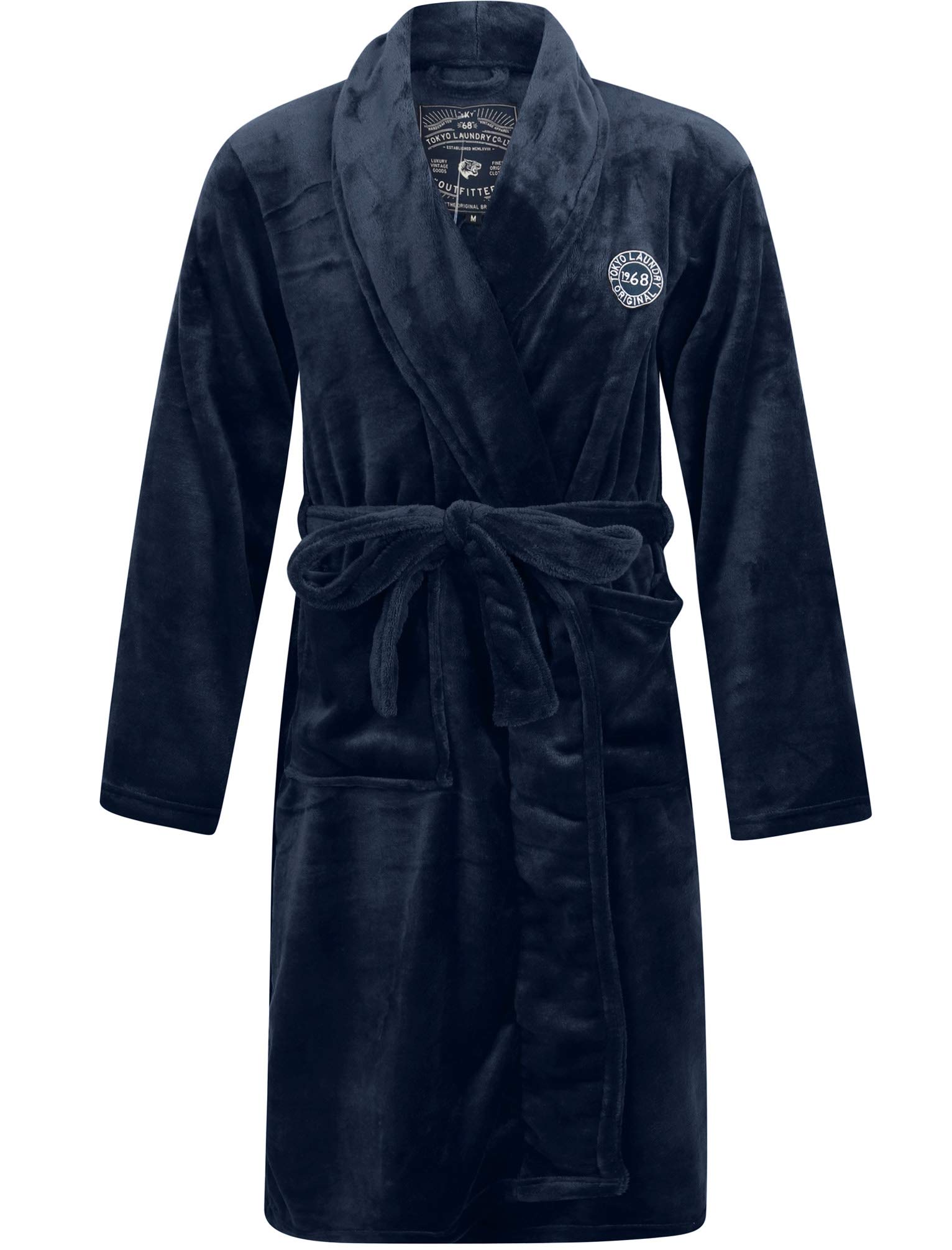 Tokyo Laundry Men's Blue Alps Fleece Dressing Gown - L