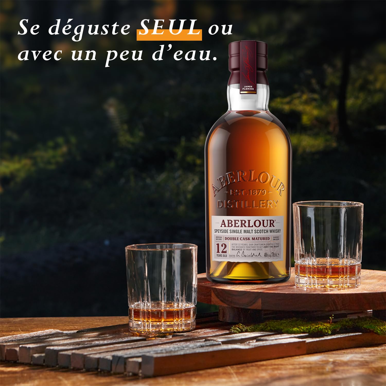 ABERLOUR Pack 12 ans + 6 verres Whisky Ecossais Single Malt - 40%, 70cl