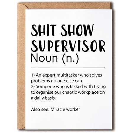‘Shit Show Supervisor’ Make-up Tasche – Lustige Geschenkidee Für Boss Ladies, Team Oder Freundinnen