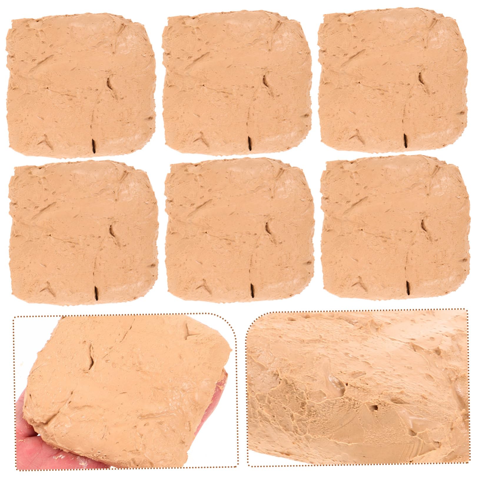 Arcilla de Modelar Beige 6 Piezas Abs para Manualidades y DIY | Secado al Aire, 200g por Bolsa, Práctica para Principiantes en Modelado y Artesanía