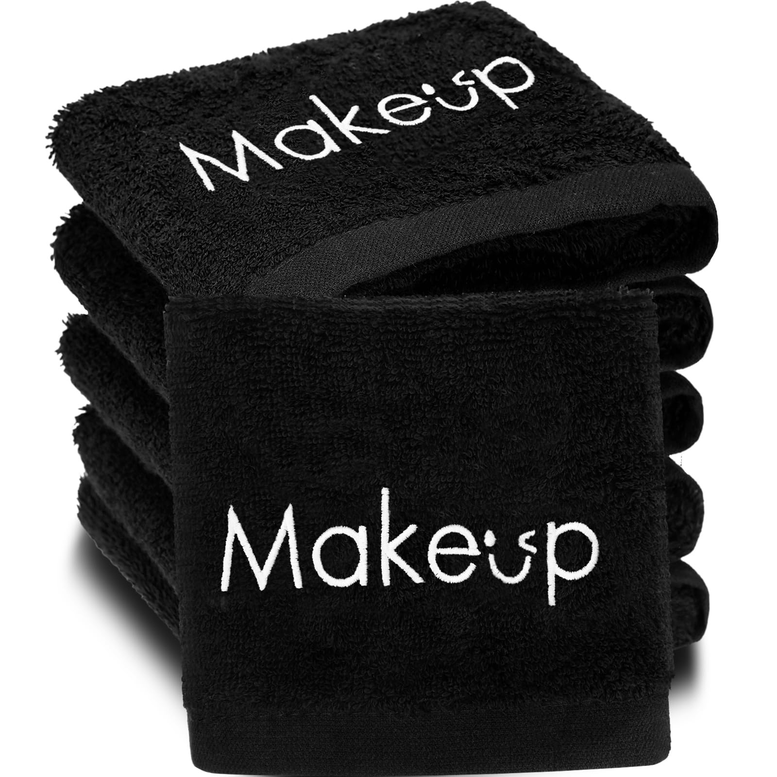Shimeyao Reusable 13x13 Inch Black Makeup Towels Bulk