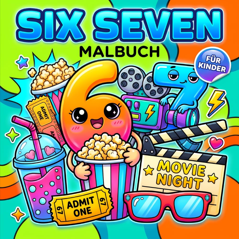 Six-Seven Malbuch: Lustige Brainrot Internet Memes Und Virale Trends Zum Ausmalen Für Kinder Jugendliche Und Erwachsene