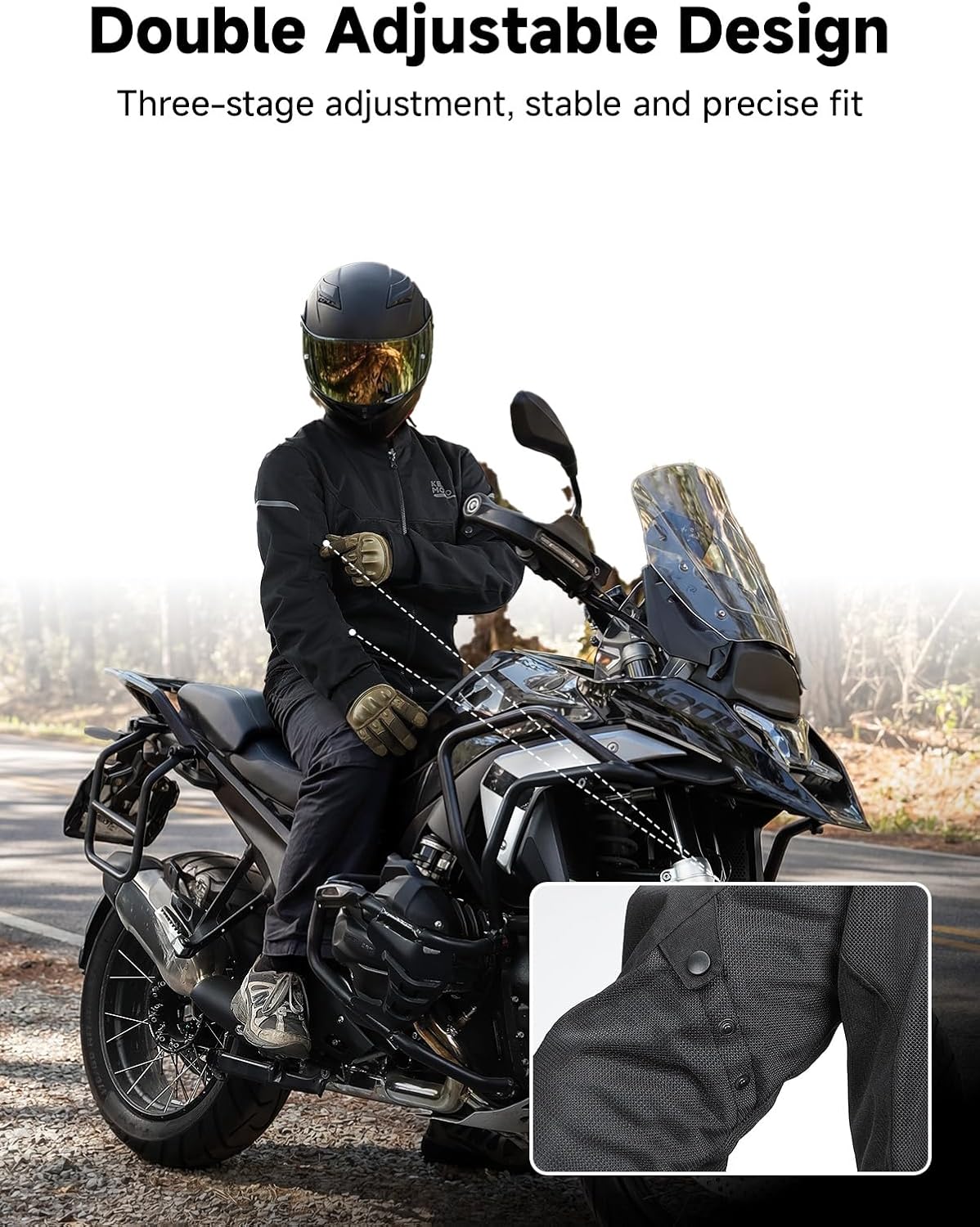 KEMIMOTO Motorcycle Jacket Men with CE Armor ESA Rebound Material Breathable Motorcyce Mesh Jacket - Image 4