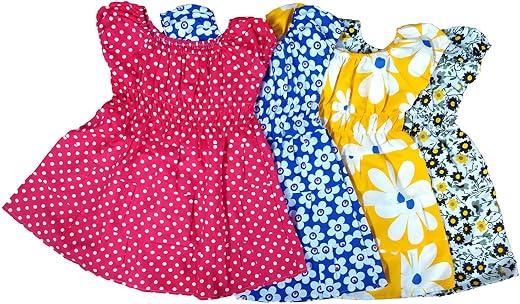 TVESA Baby Girl Regular Frock Pack of 4