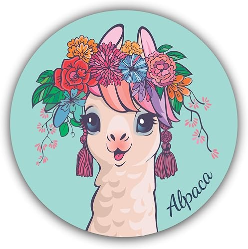 Pegatinas para coche de Alpaca, impermeables, para coche, coche, coche, cuerpo, puerta, ventana, vinilo, 5.0 in