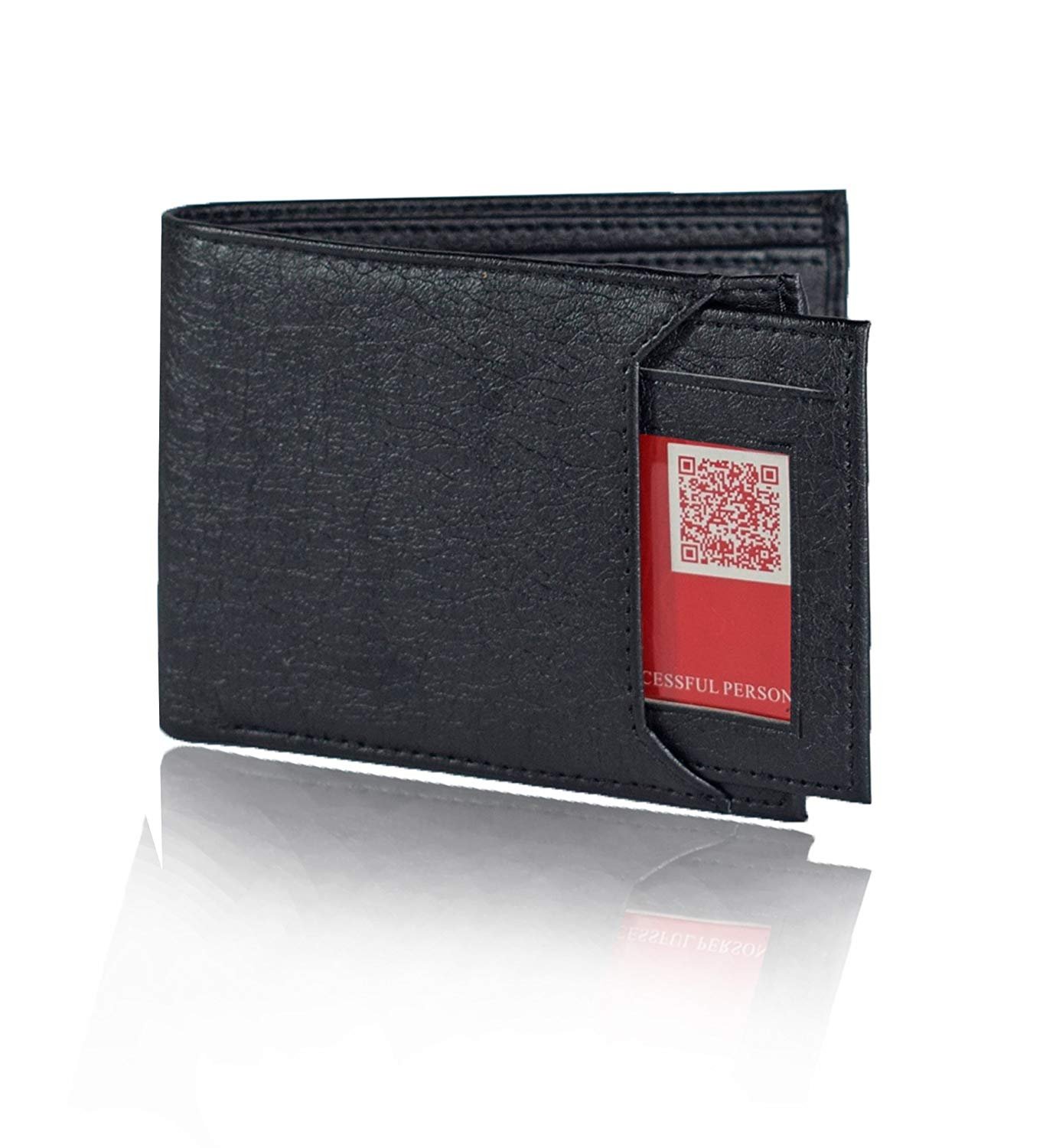 Urban alfamiMen's Black Synthetic Wallet, BLACK, wallet
