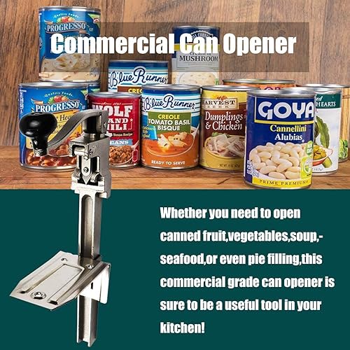 Miniatura 2 de Abrelatas comercial resistente, abrelatas industrial de mesa manual para latas grandes