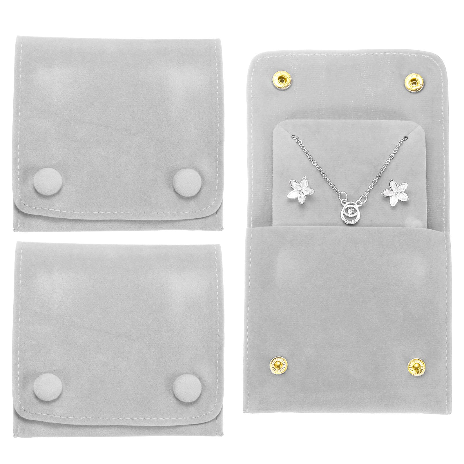 Pochette à bijoux pour éviter les nœuds de chaînes et ranger les bagues