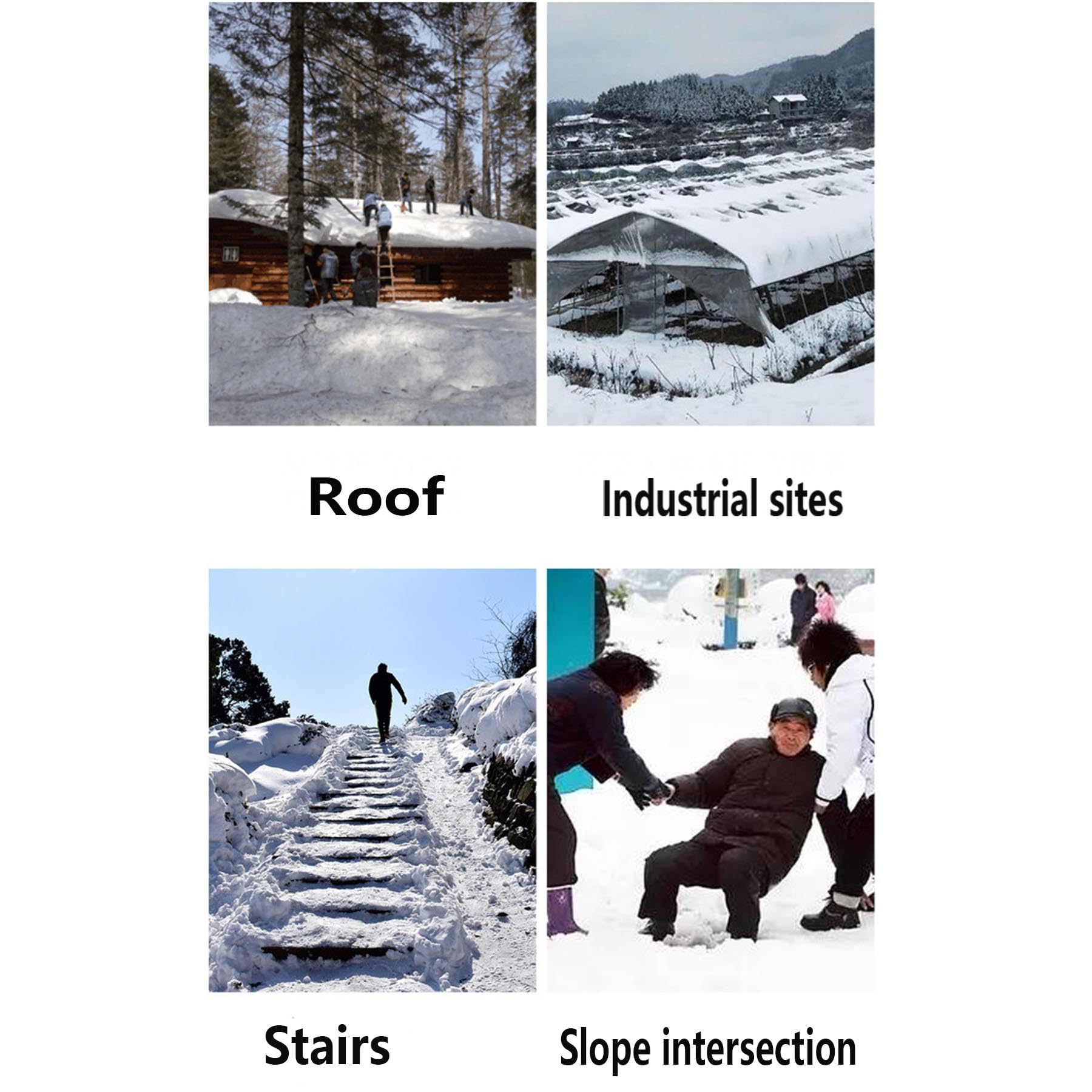Tapis Chauffant de Fonte de Neige, 25 x 75 cm antidérapant pour extérieur, en Caoutchouc graphène Durable, pour terrasses, trottoirs, entrées, allées et Voies d'accès,3pc