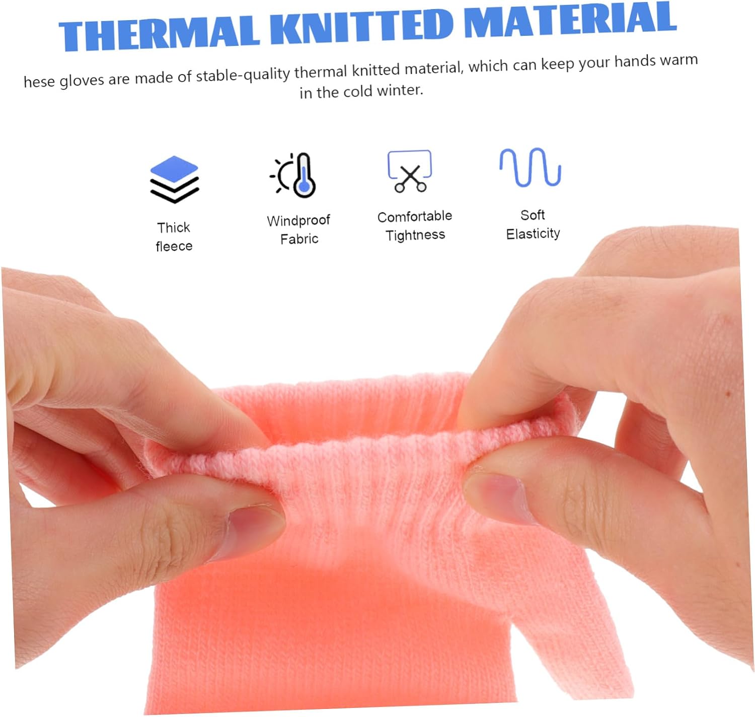 VALICLUD 6pairs Thermal Knitted Finger Mittens for Boys and Girls Cold Non-skid Gloves for Outdoor Activities Multiple Colors Lake Light Sunset