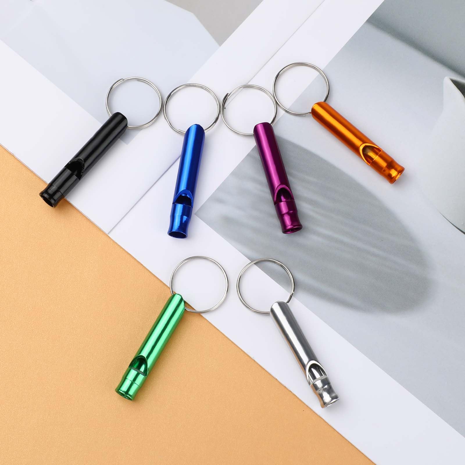 Giantree Gwizdek sygnalizacyjny, 12 sztuk, gwizdek awaryjny, z breloczkiem do kluczy, aluminiowy, gwizdek o wysokiej decybeli, na wędrówki, trening, kemping, ratowanie życia w nagłych przypadkach