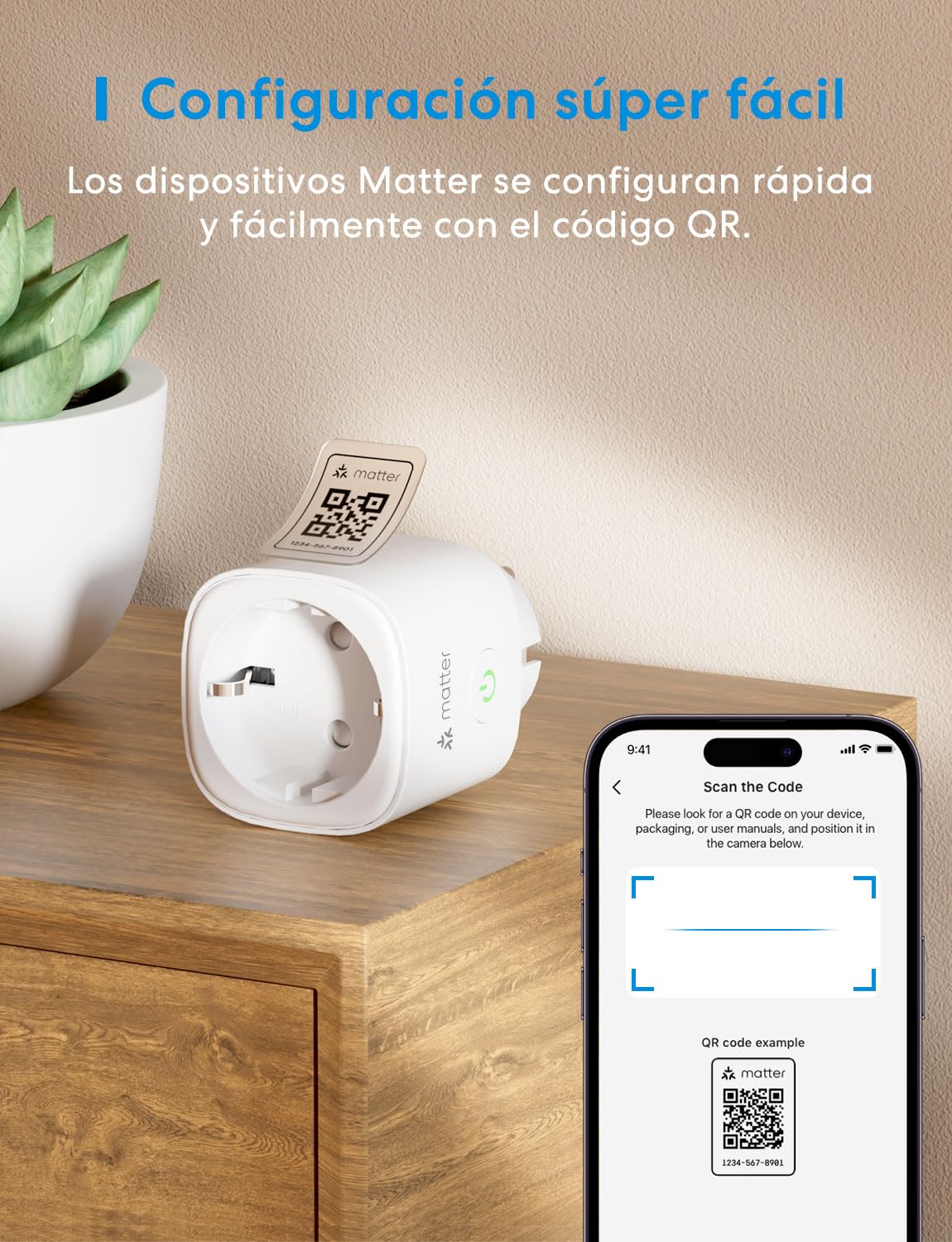 Meross Enchufe Inteligente Matter con Consumo de Energía, 16A Enchufe Inteligente Mide Producción de Paneles Solares Fotovoltaicos, Soporte para Apple Home, y Google Home, Control Remoto y Voz, 2PC