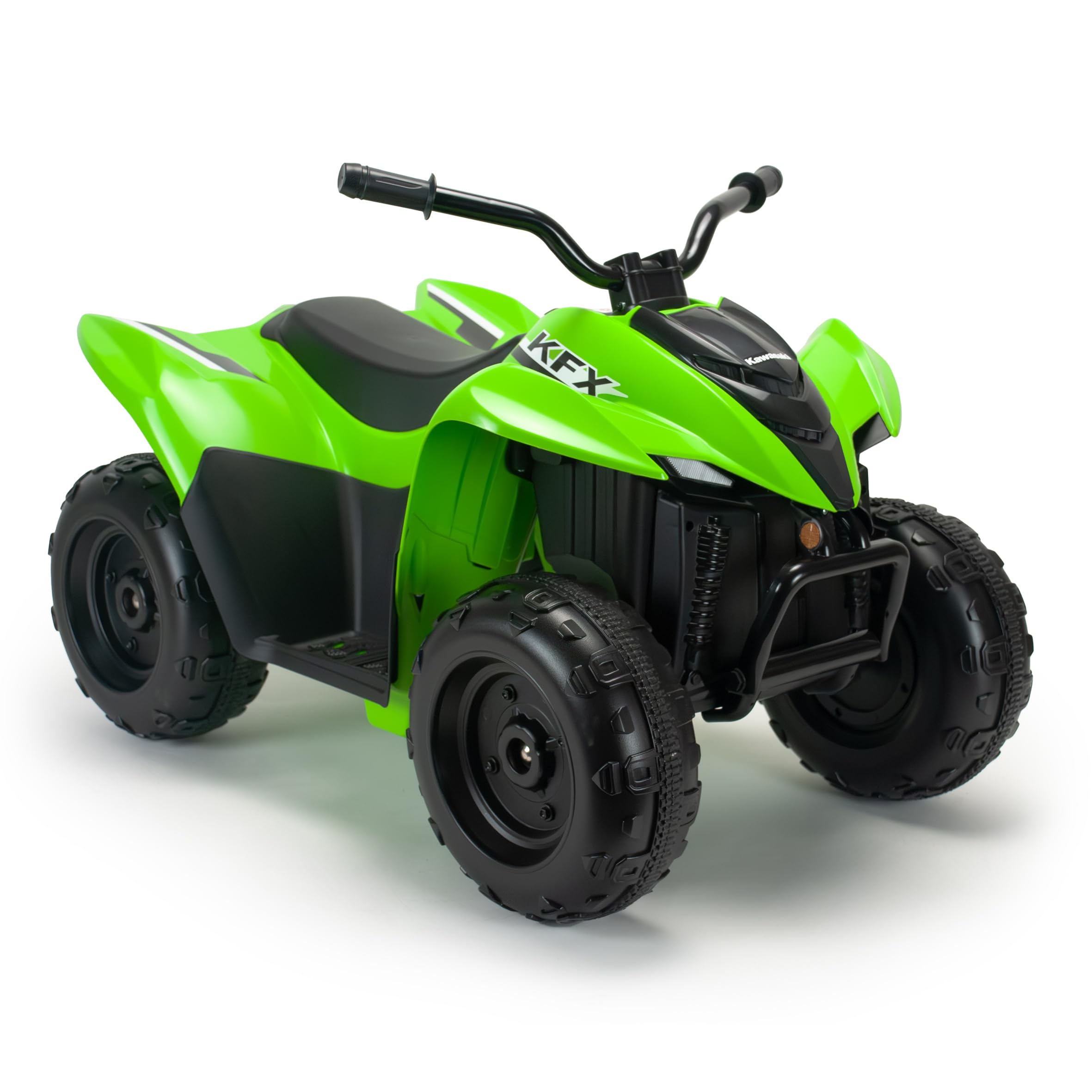Quad Eléctrico Infantil Kawasaki KFX90 12V para Niños de 3-​5 Años con Pedal Acelerador Luces LED Freno Eléctrico Velocidad 5 km/​h INJUSA