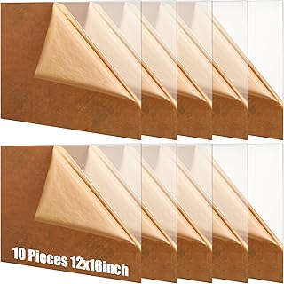 Wesiti 10 Pieces Clear Acrylic Sheet Cast 1/8" for Laser 3 mm Thick Acrylic Cutter Clear Plastic Sheet for Art Design Wedding Party Sign DIY Craft Photo Frame Display (12" X 16")