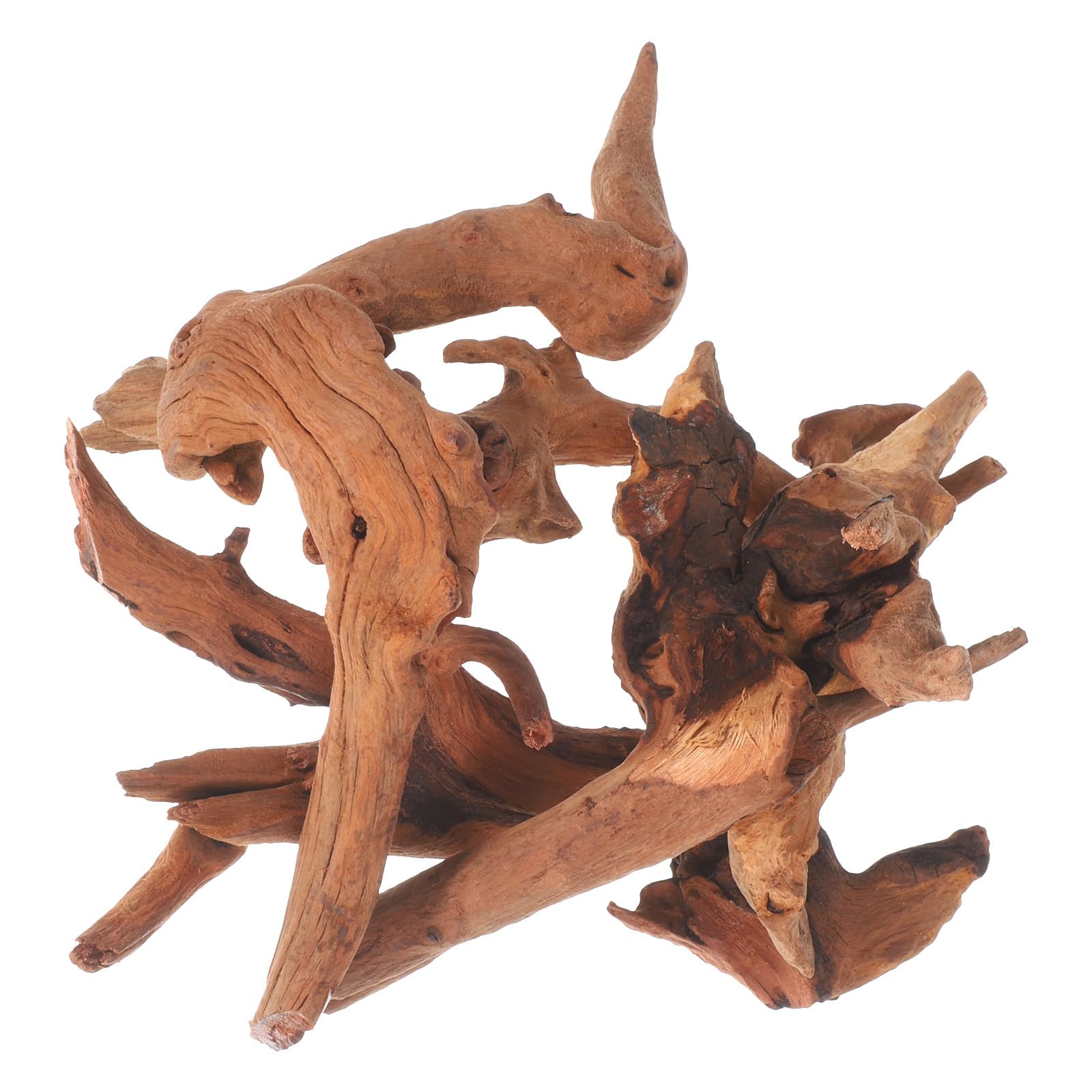 YARNOW 4pcs Aquarium Driftwood 15-20cm Natural Fish Tank Ornament Realistic Freshwater Aquarium Decor for Aquascaping