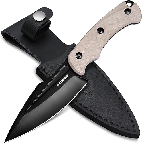 Miniatura 16 de Mossy Oak Cuchillo de hoja fija de espiga completa de 8.5 pulgadas con funda, hoja de acero inoxidable, cuchillos al aire libre para supervivencia