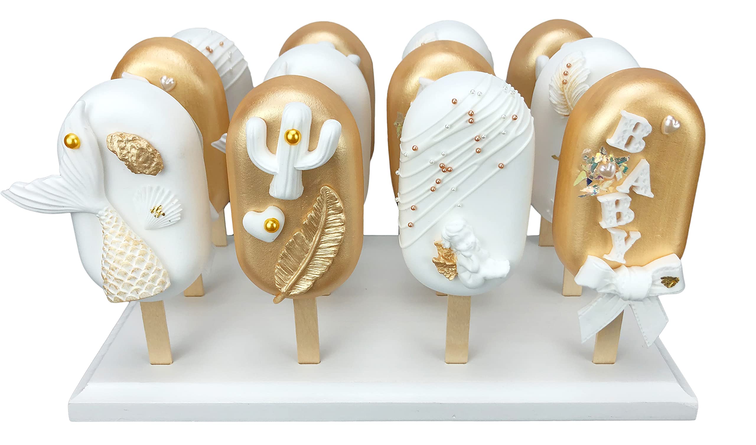 Buy Nangopop Wood Cakesicle Stand Display 12 Count Popsicle Sticks Holder for Dessert Table of