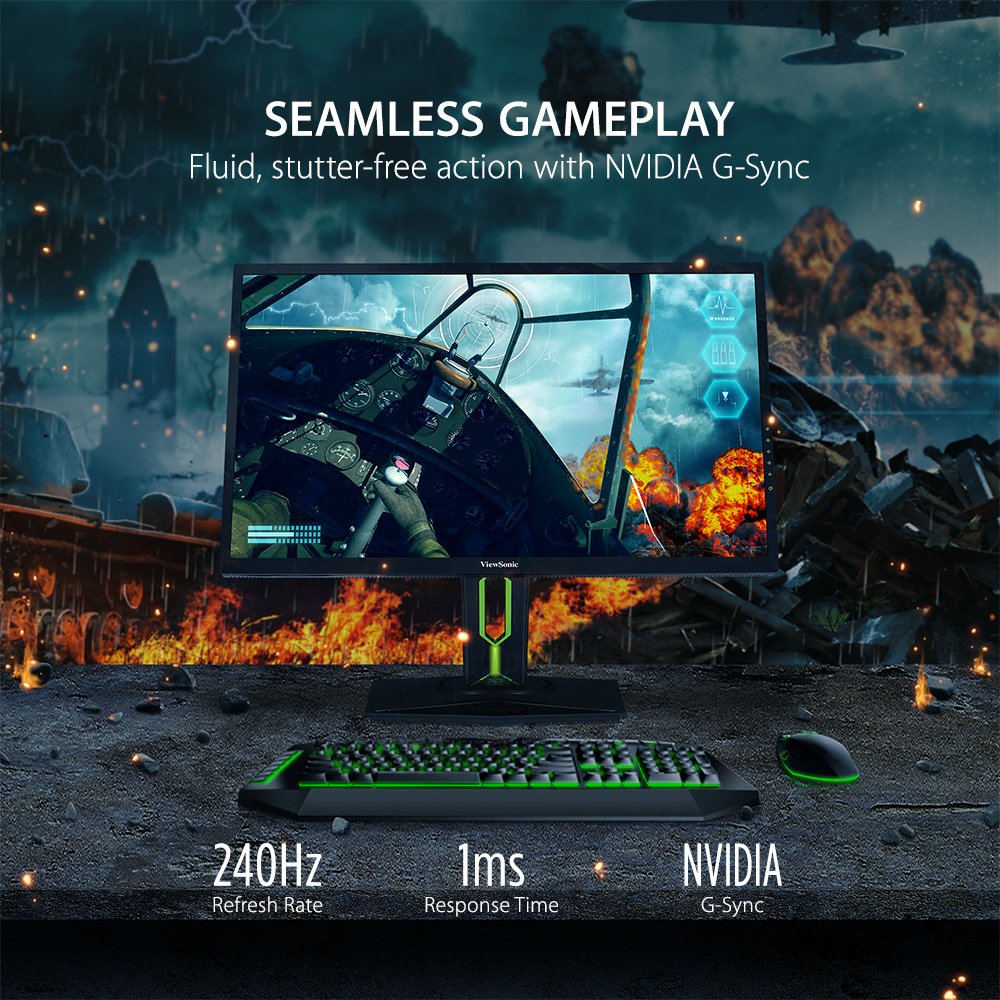 1080p 240Hz 1ms Gsync Gaming Monitor 