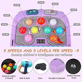 ANNKIE Whack Game Mole for Kids, Toys for 3 4 5 6 7 8+ Year Old Boys and Girls, Pounding Game for Kids with 3 Modes,2 Hammers,Gifts for 3-12 Year Old Boys Grils, Interactive Toy with Sound and Light