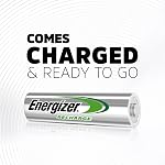 Energizer Recharge Power Plus AA 2300 mAh Rechargeable Batteries, Pre-Charged, 8 count