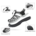 DREAM PAIRS Womens Closed Toe Hiking Summer Outdoor Sport Athletic Sandals, Black/Light/Grey/Yellow, 6 gallery image