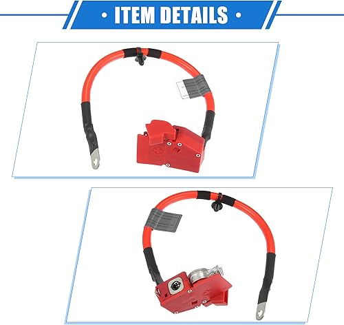 Miniatura 5 de Cable de terminal de batería positivo para automóvil compatible con BMW 330i 330i XDrive 2023, fusible rojo de plástico duradero, cable de soplado,