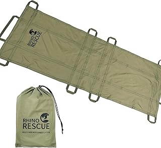 RHINO RESCUE Emergency Multi-Purpose Disposable Stretcher -661LB Capacity | Water-Resistant Litter for Mass Casualty & Disaster, IFAK Gear