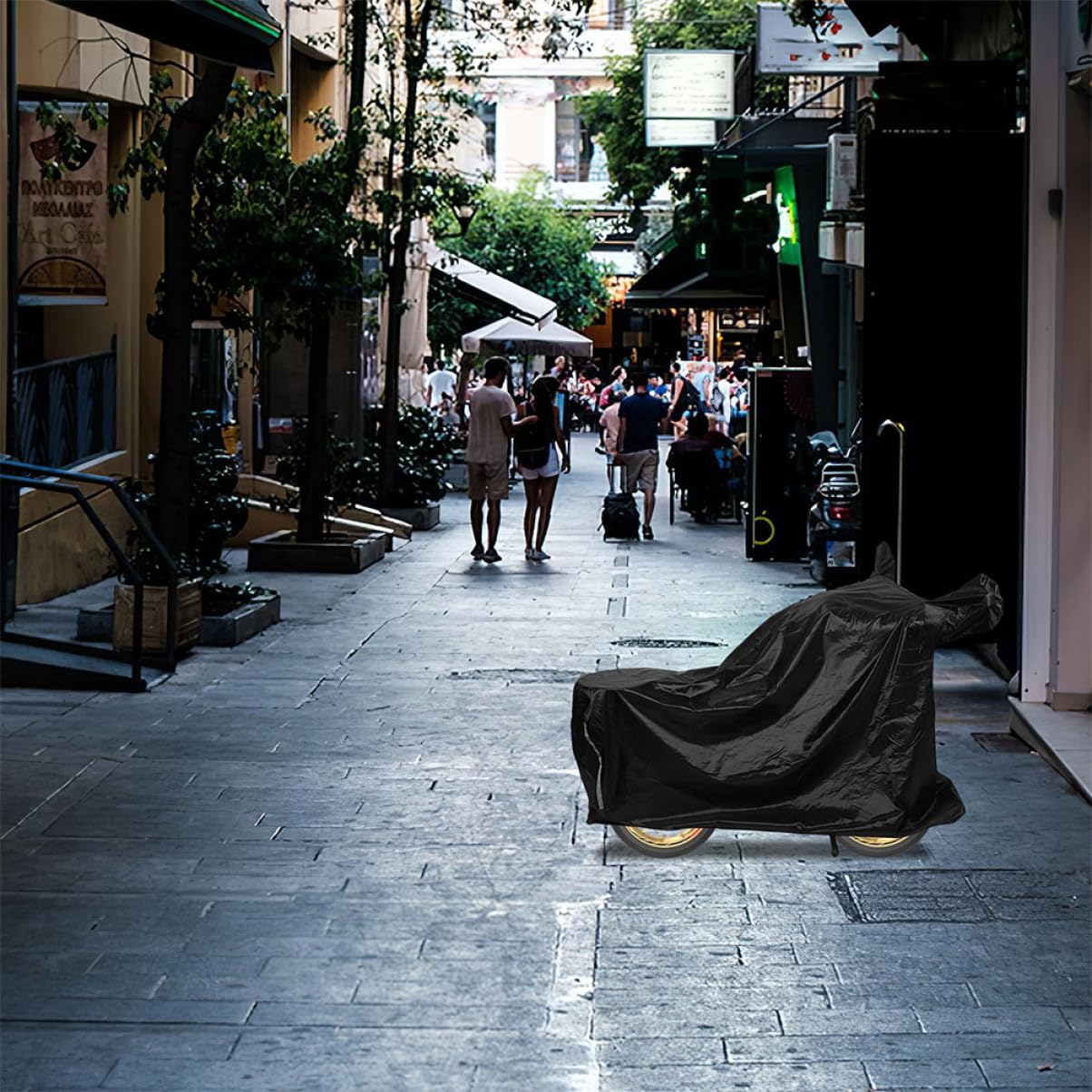 Couverture de Voiture Stockage de Housse de Anti-Pluie Housse de Pluie pour siège de Couverture de Housse de Protection Housses de Tissu Oxford Black NIYANGLE