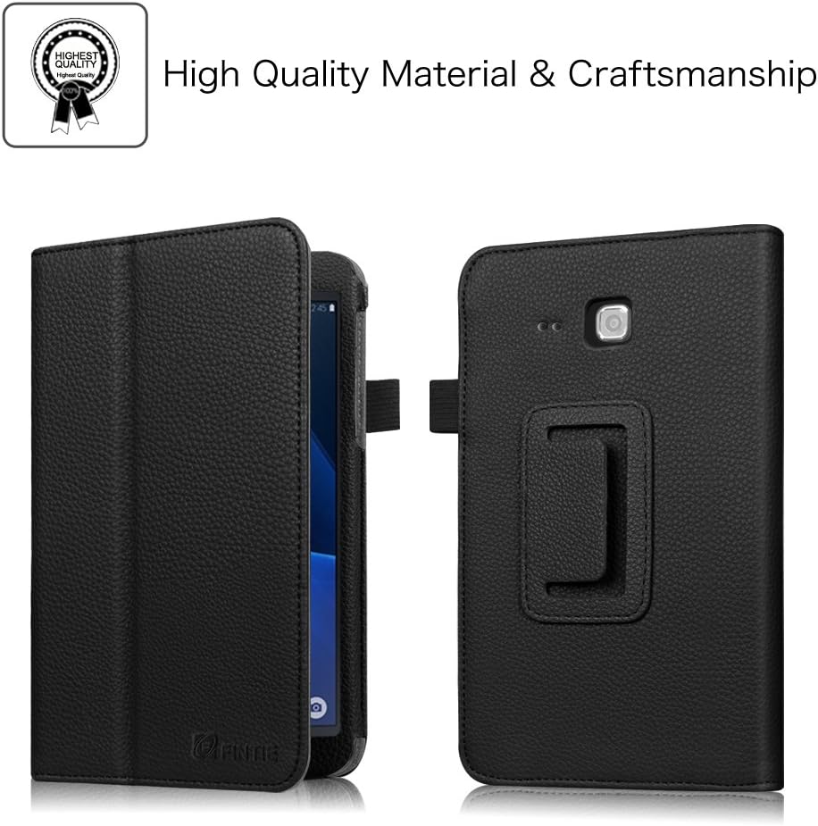 Fintie Folio Case for Samsung Galaxy Tab A 7.0 2016, Black | Slim Folio Stand, Soft Microfiber Lining, Magnetic Closure, Built-In Stylus Holder