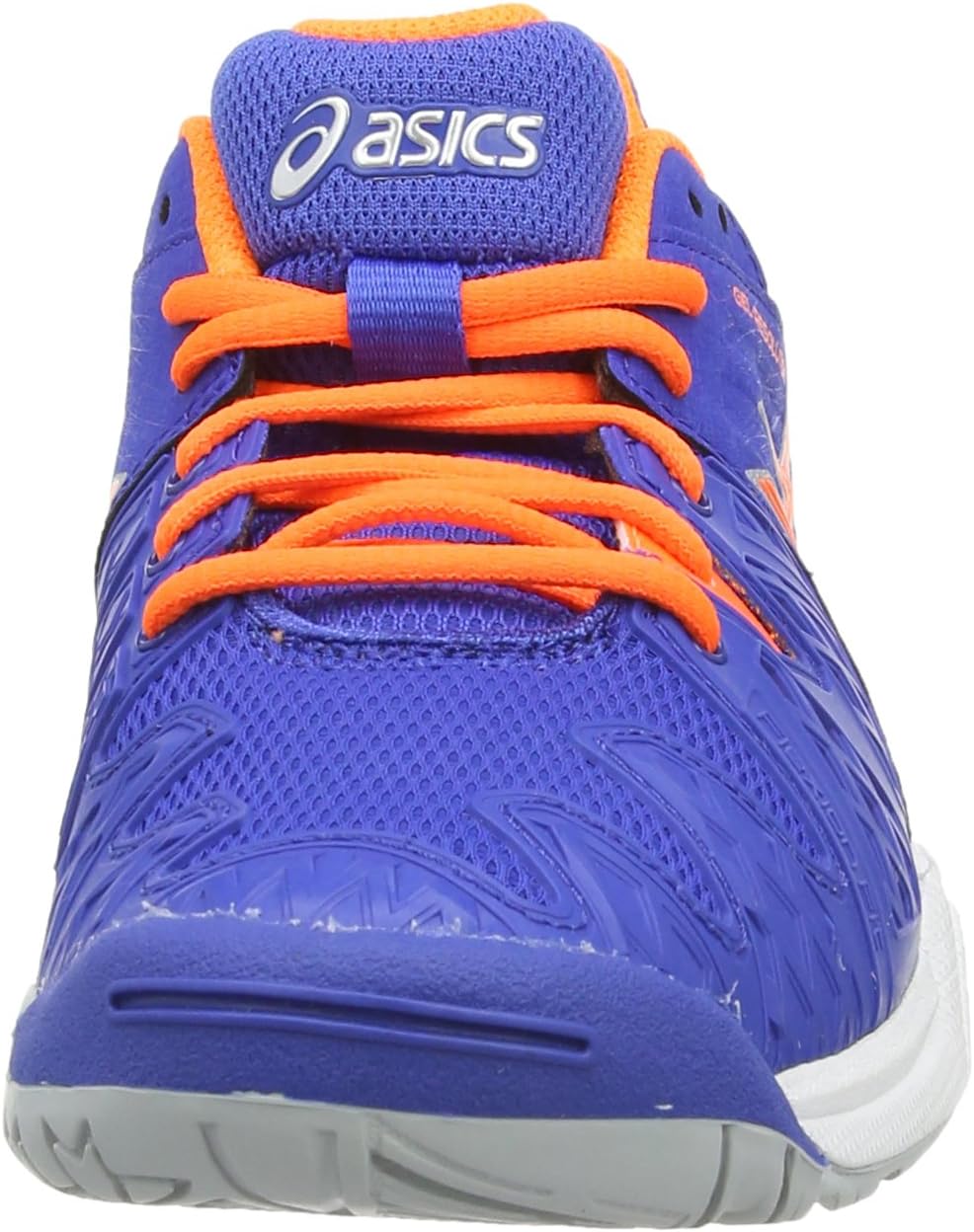 ASICS Kids Gel Resolution 6 GS Tennis Shoes, Blue Blue Flash Orange Silver 4230, 7