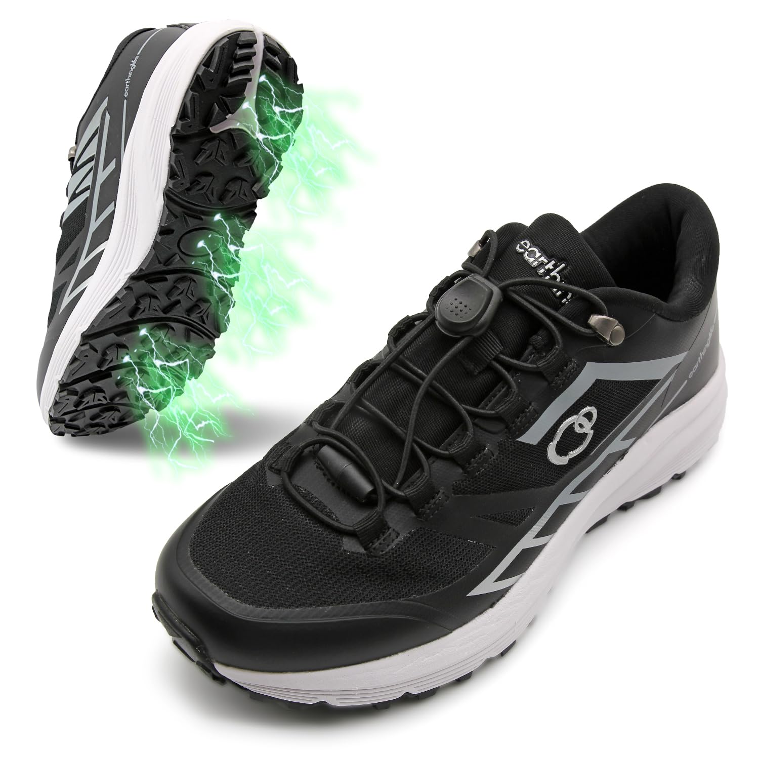 earthinglife grounding Trail Running Shoe for Men Connect to Earth for natual Healing, Waterproof Hiking Shoes Anti-Slip Rubber Outsole for Walking