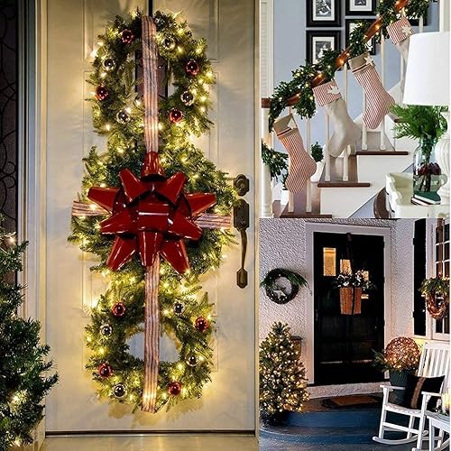 Miniatura 5 de Luz de Navidad, 100 luces LED de 33 pies, funciona con pilas, con temporizador automático y 8 modos, cable verde impermeable para exteriores e