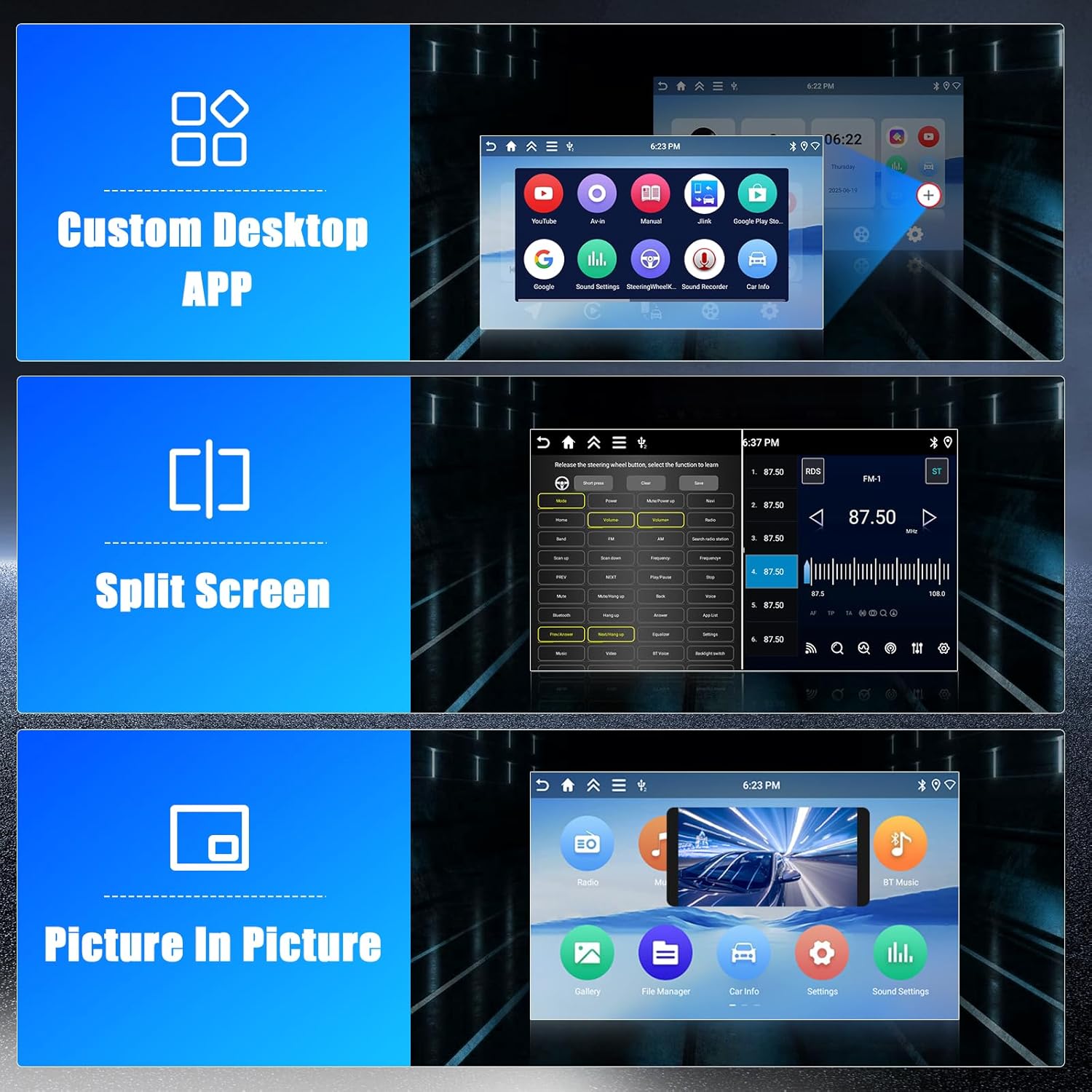 Hikity Android Car Stereo for Mitsubishi Lancer 2008-2017, 10.1" Touchscreen Radio with CarPlay Android Auto 4+64G, Bluetooth GPS FM RDS + AHD Backup Camera