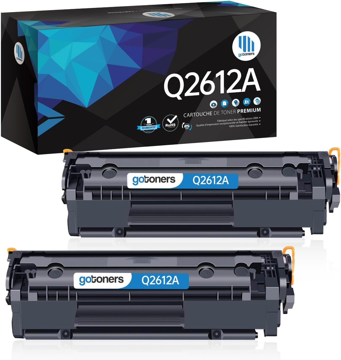 HP 12A Compatible Toner Cartridge (Q2612A) - For LaserJet 1012, 1018, 1020, 1022nw, 3020 Printers
