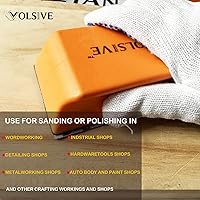Vista 6 de VOLSIVE Juego de 7 piezas de bloque de lijado manual, almohadilla de lijado manual rectangular, gancho y bucle intercambiables de formas variadas