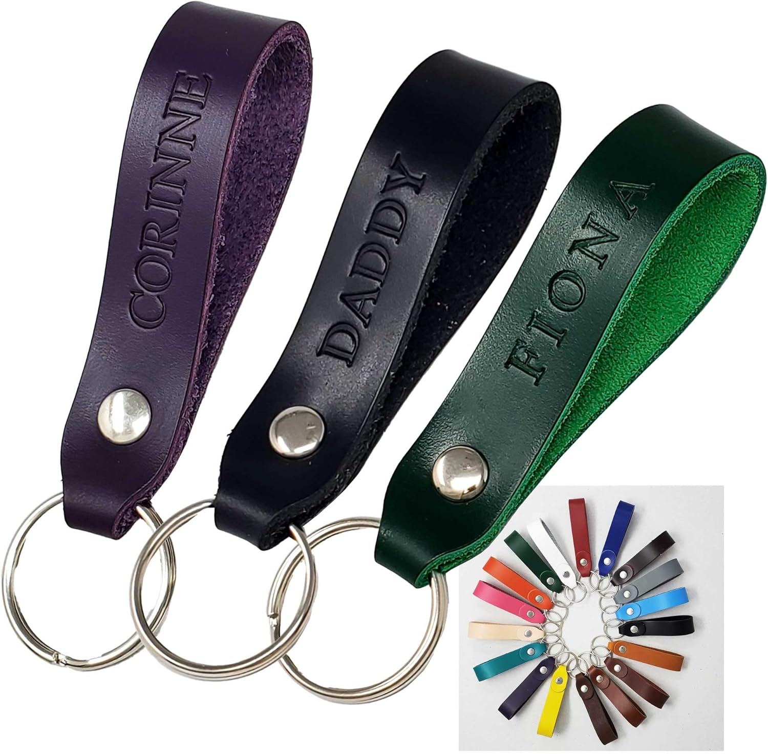3/4 Inch Leather Keychains Blank-Laser Engraving, Foil Stamping, Painting Ready-Promotional-Fundraising-Personalized Gifts