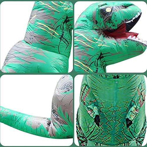 Miniatura 5 de Disfraz inflable de tiranosaurio para adultos, disfraz de dinosaurio de fantasía, disfraz de estegosaurio, disfraz para Halloween o cosplay