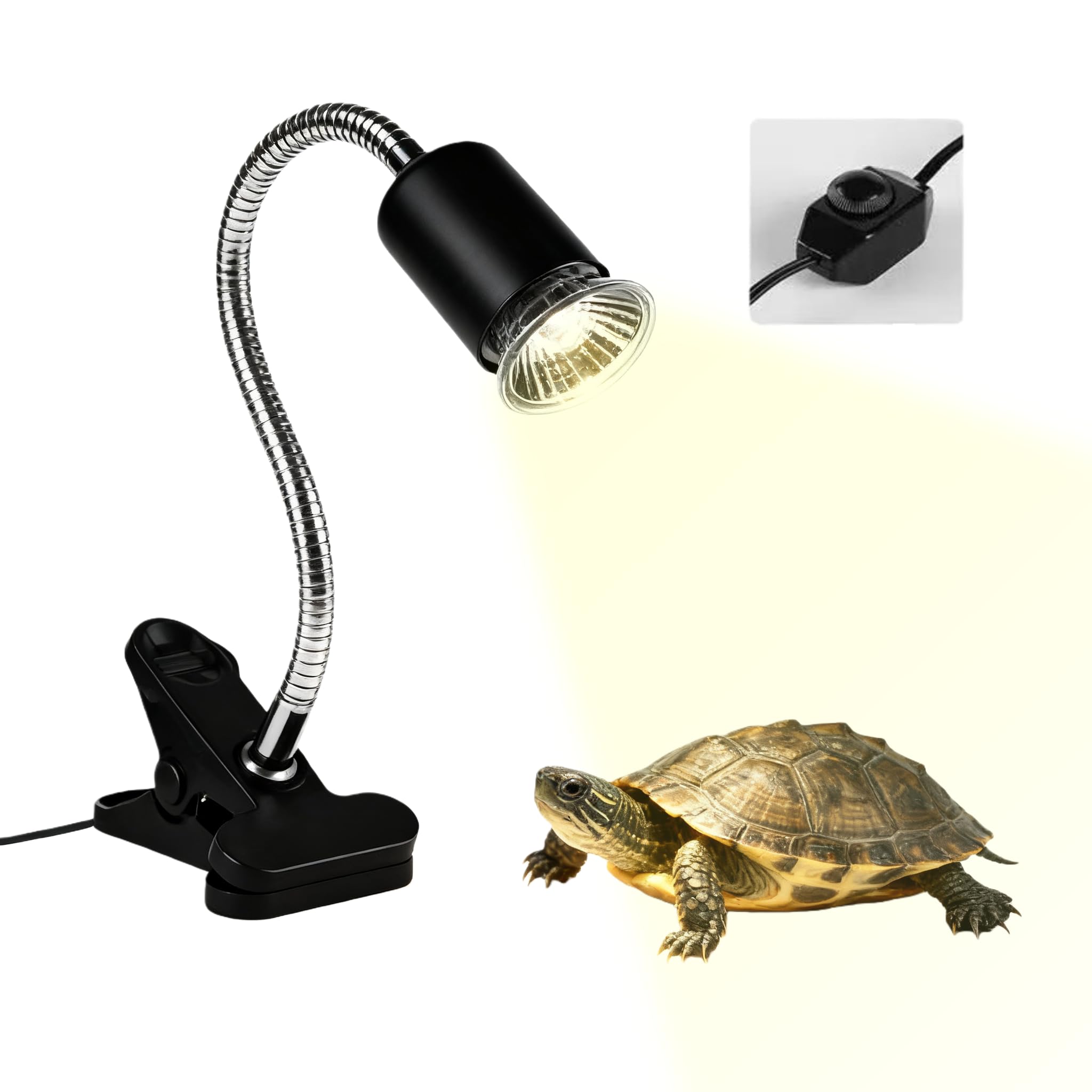 Amazon | 爬虫類用UVA+UVBライト 50W/75W電球2種付属 360°回転 無段階