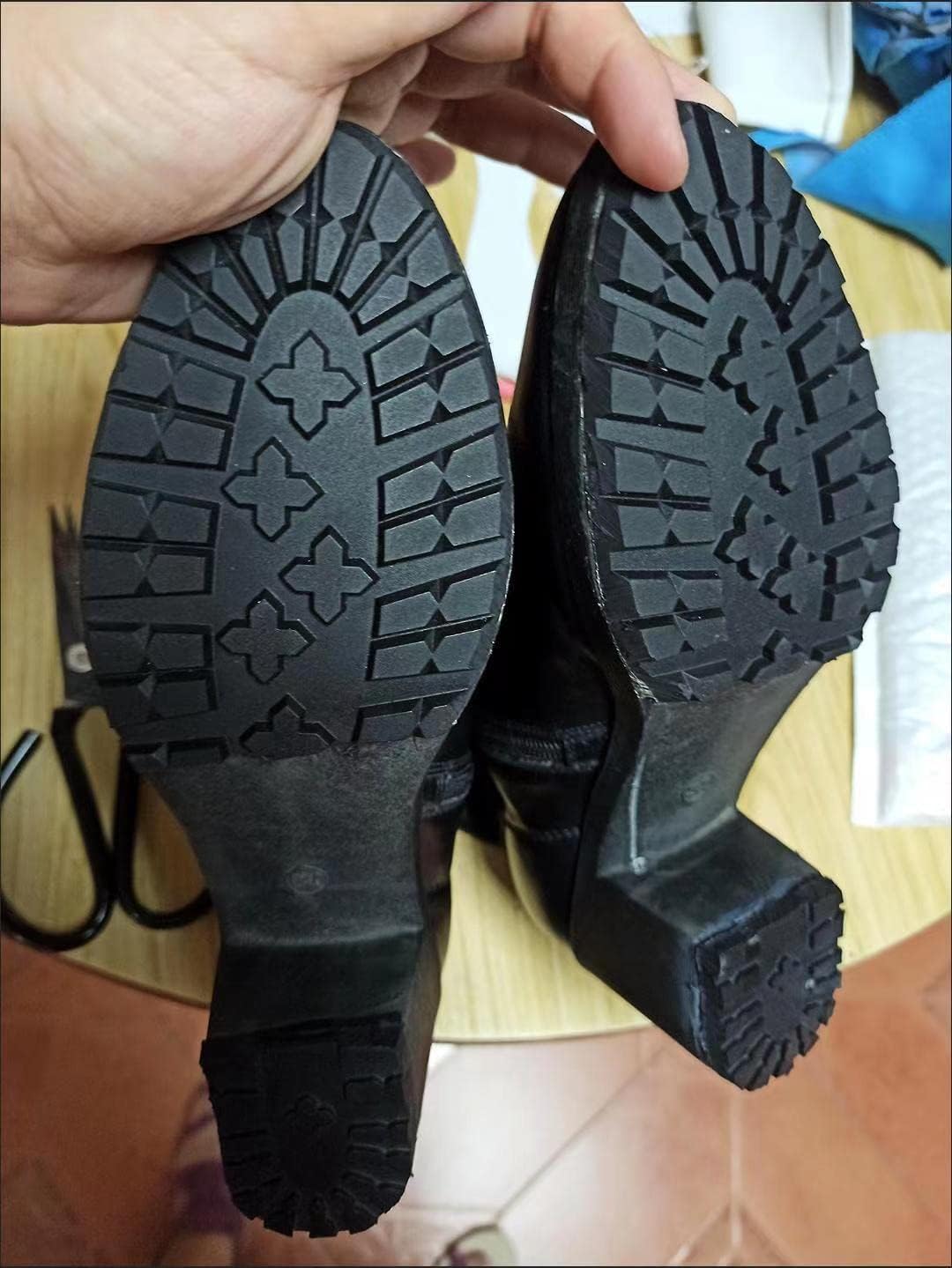 Shoe Replacement Rubber Half Sole and Heels, Shoe Pads Non-Skid Sole Protector Heels Repair Replacement Shoe Grips for Bottom of Shoes (Black)