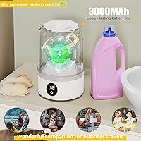 Vista 7 de Underwear Washer, Portable Mini Washing Machine, Upgraded Mini Washings Machines, Rechargeable Cordless Washing-Machine, Laundry Cup for Bra