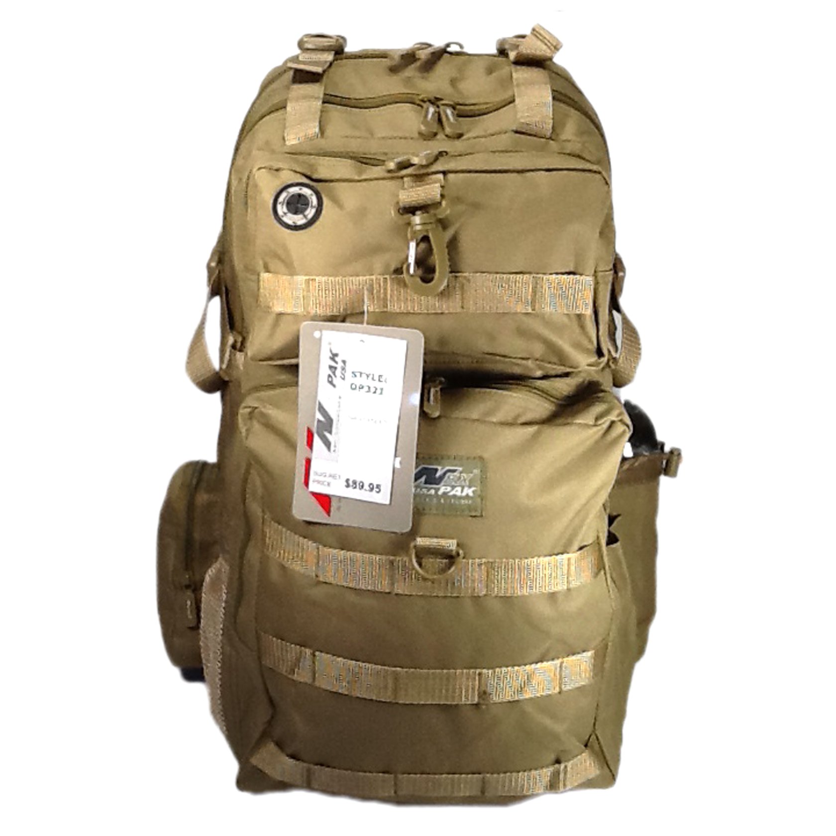 Nexpak 21" 2000 cu. in. Great Hunting Camping Hiking Backpack DP321 TAN