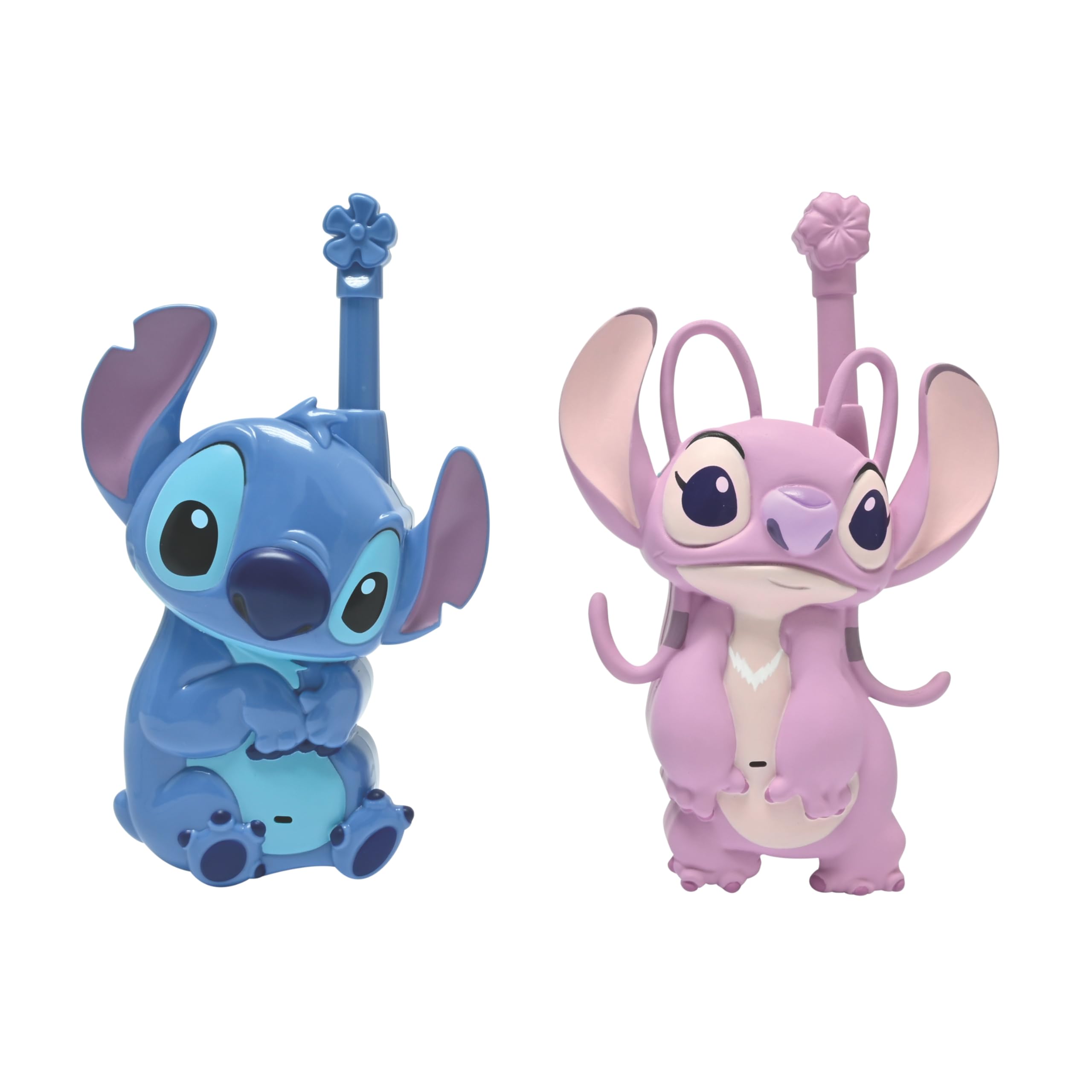 LEXIBOOK, Disney Stitch, Stitch and Angel 3D walkie-talkies, 500m range, 2 communication channels, Belt clip, Blue/pink, TW18D1