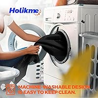 Vista 4 de Holikme - Tope para puerta, burletes para ventanas, bloqueador de brisas, barrido de puerta ajustable de 32 pulgadas, color negro