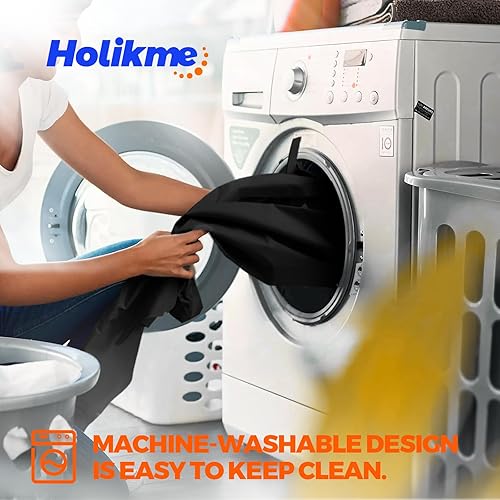 Miniatura 4 de Holikme - Tope para puerta, burletes para ventanas, bloqueador de brisas, barrido de puerta ajustable de 32 pulgadas, color negro