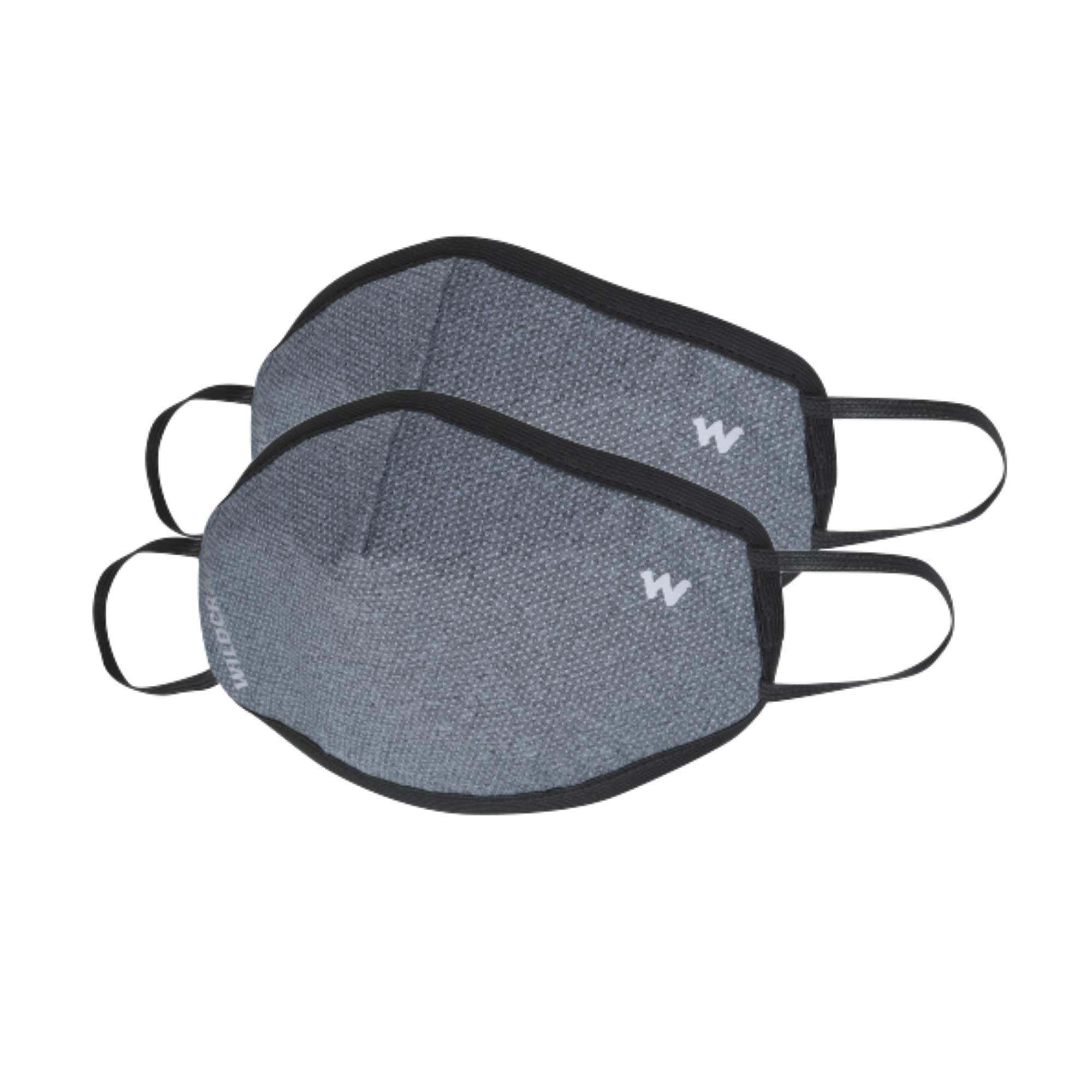 Wildcraft Unisex-Child Polyester SUPERMASK W95+ Reusable Outdoor Respirator 2P : Pointel : Gry_Dark : S (8903338299974 (Pack of 2))