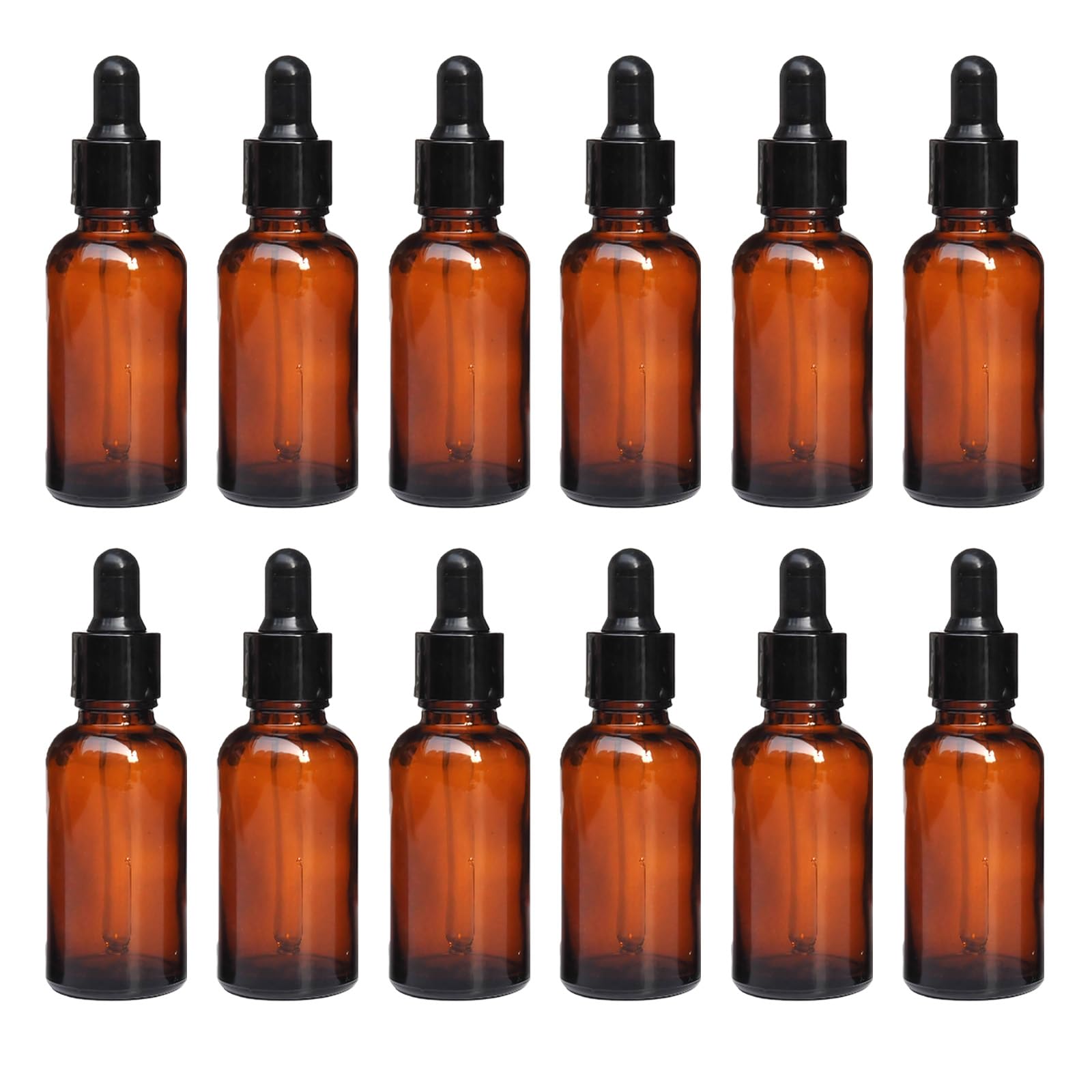 Flacons en verre ambré de 20 ml avec compte-gouttes pour huile essentielle et lotion