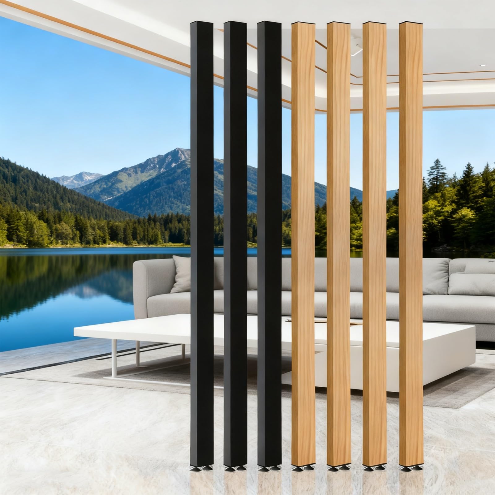 Séparateur de pièce en bois 130 cm pour sublimer votre restaurant ou salon