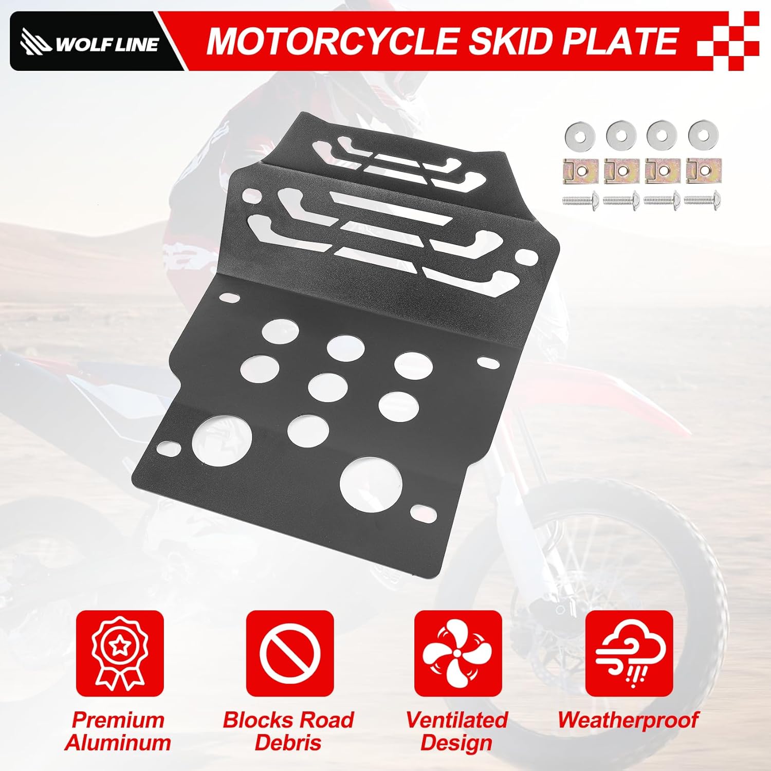 Motorcycle Engine Guard Crash Bar with Skid Plate for CRF250L Rally 2017 2018 2019 2020 Highway Bar Bumper