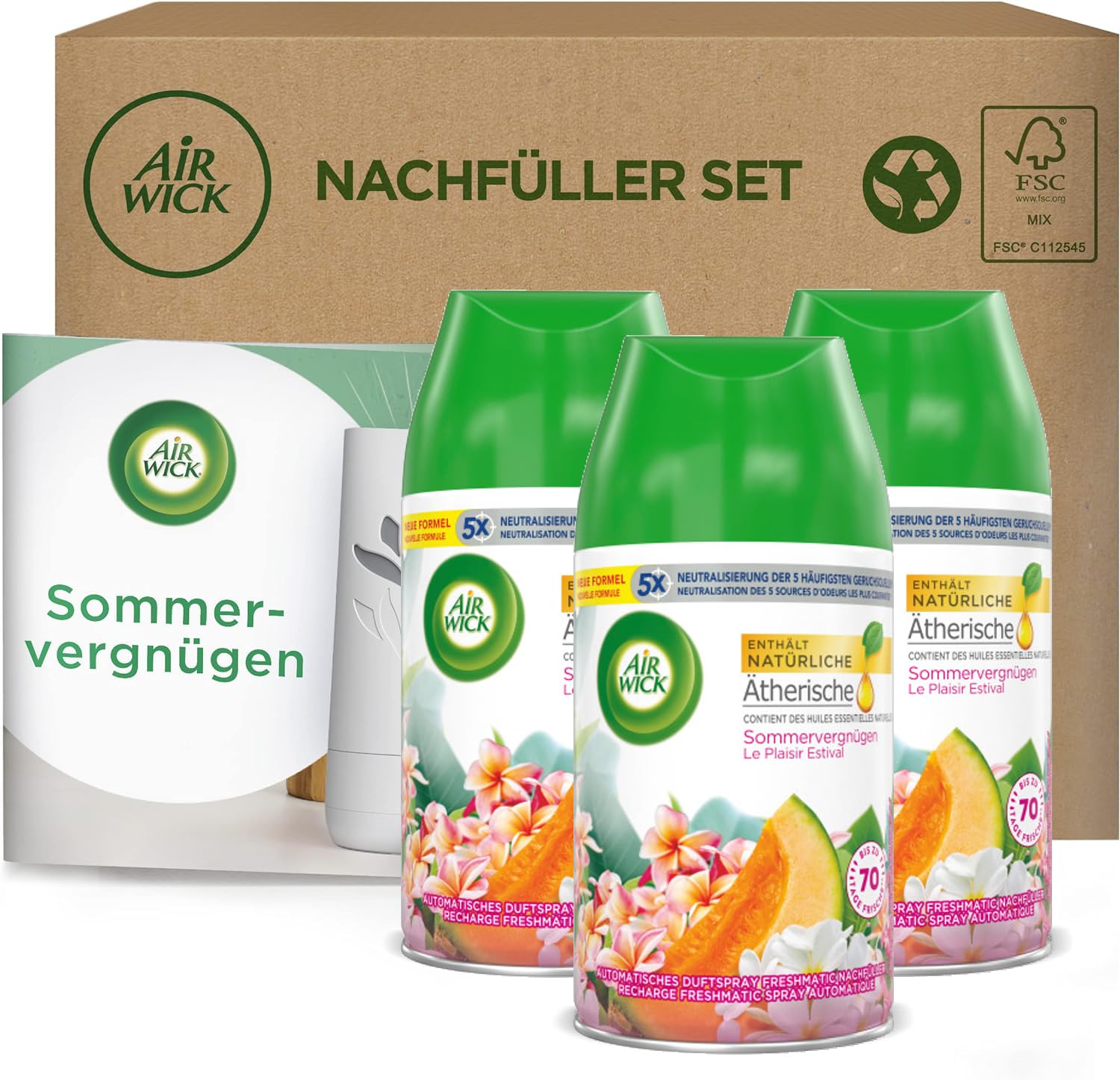 Air Wick Freshmatic Max Automatic Spray Refills - 3 Pack - Summer Pleasures